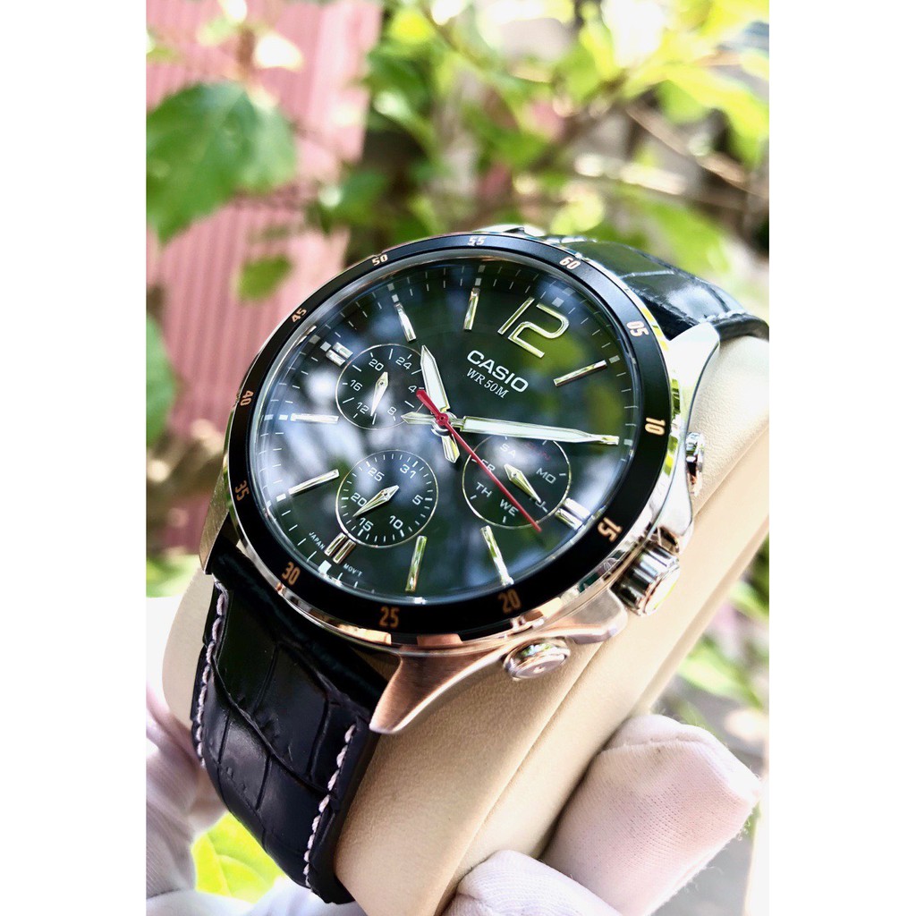 Đồng Hồ Nam Casio Chính Hãng  MTP-1374L-1AVDF Dây Da