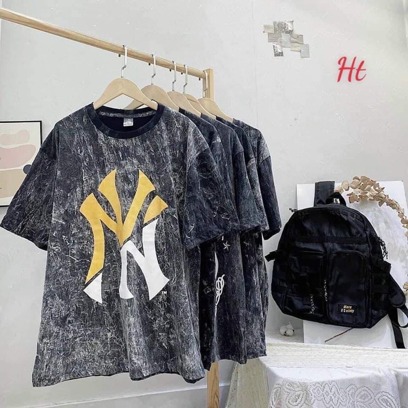 Áo loang màu chữ gạch chéo HT12