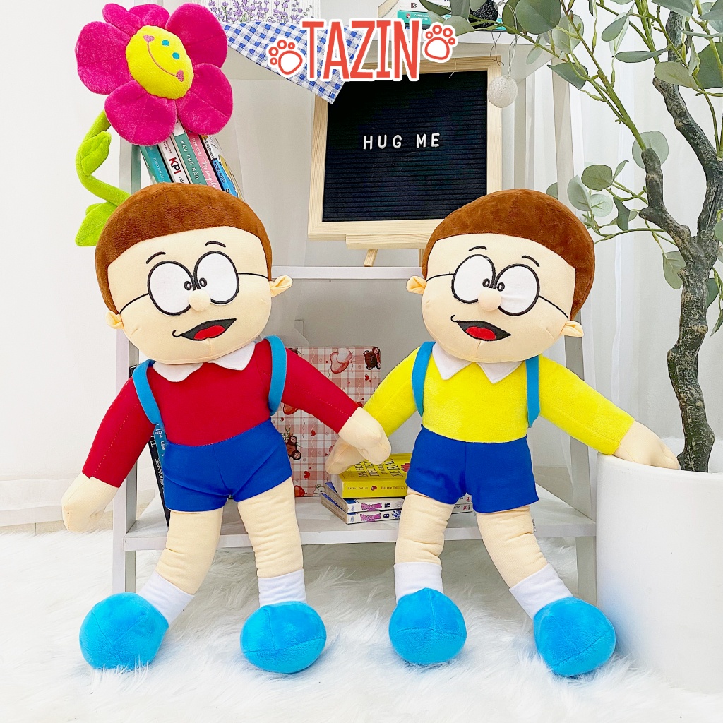 Gấu Bông Nobita Dễ Thương Vải Nhung Mềm Mịn Cao Cấp Tazin