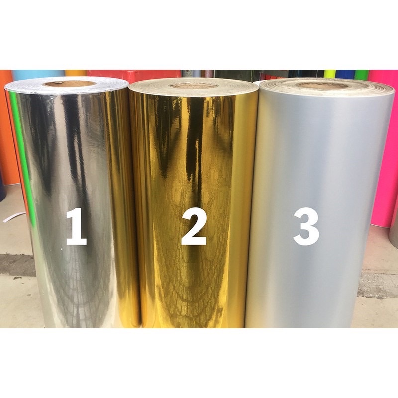 Decal Xi Bạc Bóng Gương / Xi Vàng Gương / Xi Bạc Nhôm Mờ
