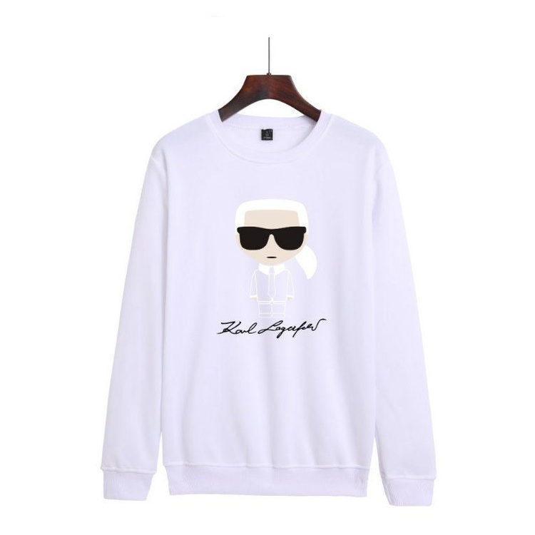 Áo Sweater Tay Dài Dáng Rộng In Logo Karl Lagerfeld Thời Trang Cho Nam Và Nữ