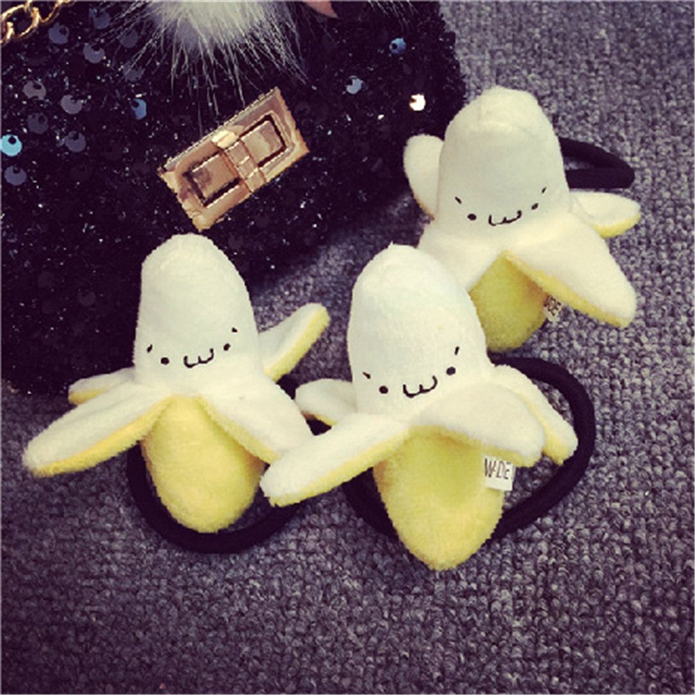 Dây Buộc Tóc Hình Quả Chuối Nhồi Bông Dễ Thương Cho Nữ