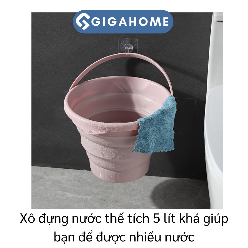 Xô Chậu Gấp Gọn Thông Minh GIGAHOME 5L Siêu Bền, Không Lo Vỡ 9434