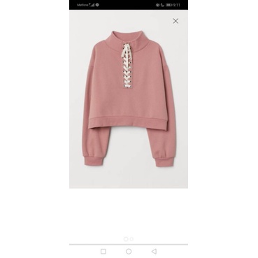 Áo nỉ đan dây Hm dư xịn