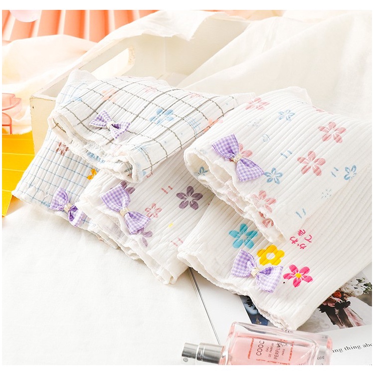 [Chọn màu, che tên] Quần lót cotton caro hoa sắc màu trẻ trung, thoáng mát QL029