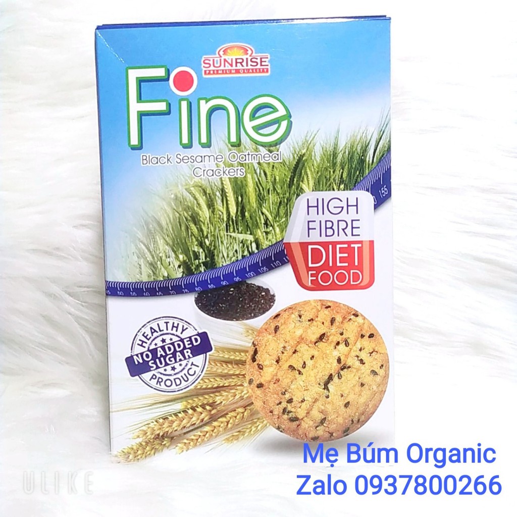 [ HCM Giao Hỏa Tốc] Bánh Yến Mạch Mè Đen Ăn Kiêng FINE ( Hộp 178g) rất tốt cho người tiểu đường, ăn kiêng, giảm cân.