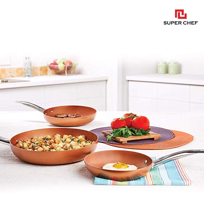 [Mã BMBAU50 giảm 7% đơn 99K] Chảo Chống Dính Ceramic Super Chef Bếp Từ Siêu Bền, An Toàn