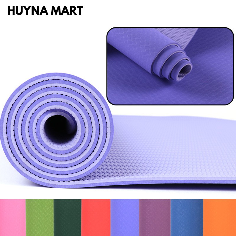 Thảm Tập Yoga TPE Cao Cấp 2 Lớp Dày 6mm HUYNA MART T07