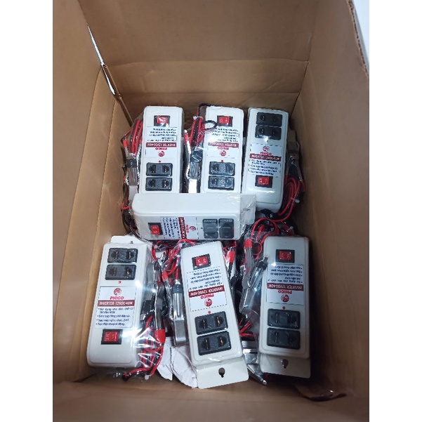 Thiết bị chuyển điện 12V lên 220V dùng sạc điện thoại, đèn bàn học sinh