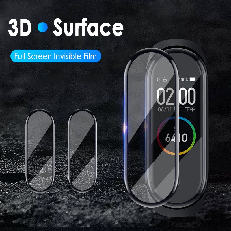 Miếng dán bảo vệ màn hình đồng hồ thông minh 3D cho Xiaomi Mi Band 4 5 6