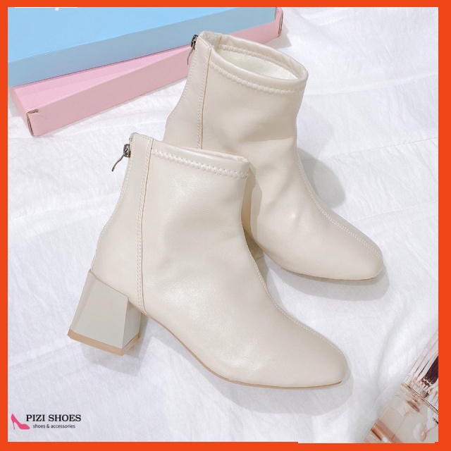 [Hàng chính hãng] Boot Da Thật Lót Lông Siêu Êm Mềm Gót Vuông 5cm VIP22 PIZI Pizi | BigBuy360 - bigbuy360.vn