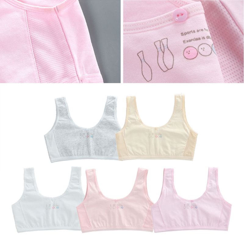 Áo Ngực Thể Thao Chất Liệu Cotton Pha Hiện Đại Cho Nữ 8-10,10-12,14-16 Tuổi