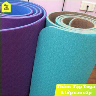 Thảm tập YOGA kèm túi đeo - Hàng cao cấp 2 lớp