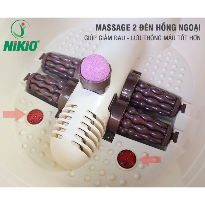 Bồn ngâm chân massage Nhật Bản Nikio NK-192 - Cải thiện giấc ngủ, giảm stress