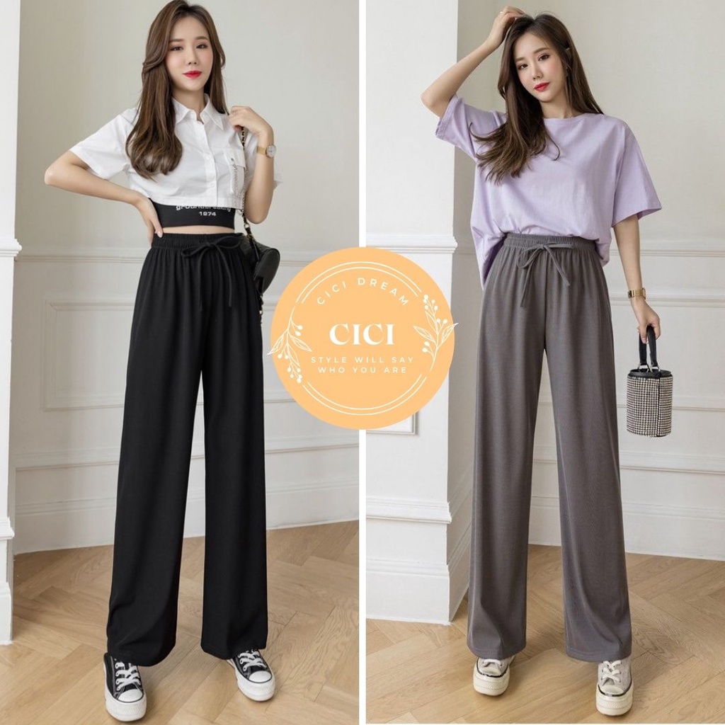 Quần nữ suông ống rộng cotton tăm Culottes trơn nhiều màu, quần tăm ống rộng nữ dáng suông siêu mát