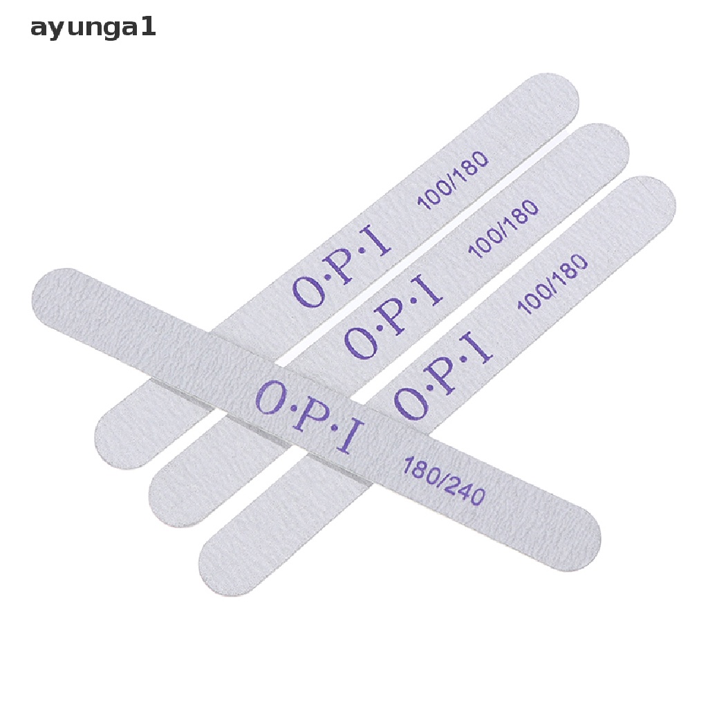 [ayunga1] 10Pcs Wood Nail File Thick Double Side Nail Art Sanding Buffer Files [new]