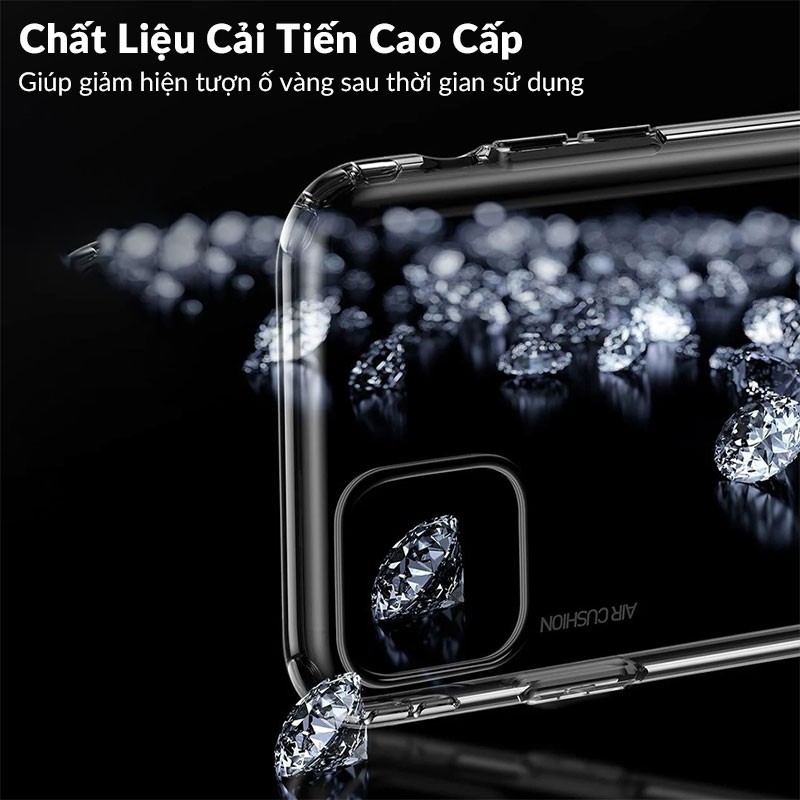 Ốp Lưng Dẻo Trong Suốt Baseus Safety Airbags Cho iPhone 11 Pro Max Chống Sốc, Va Đập, Đạt Chuẩn Quân Đội, Chống Ố Vàng