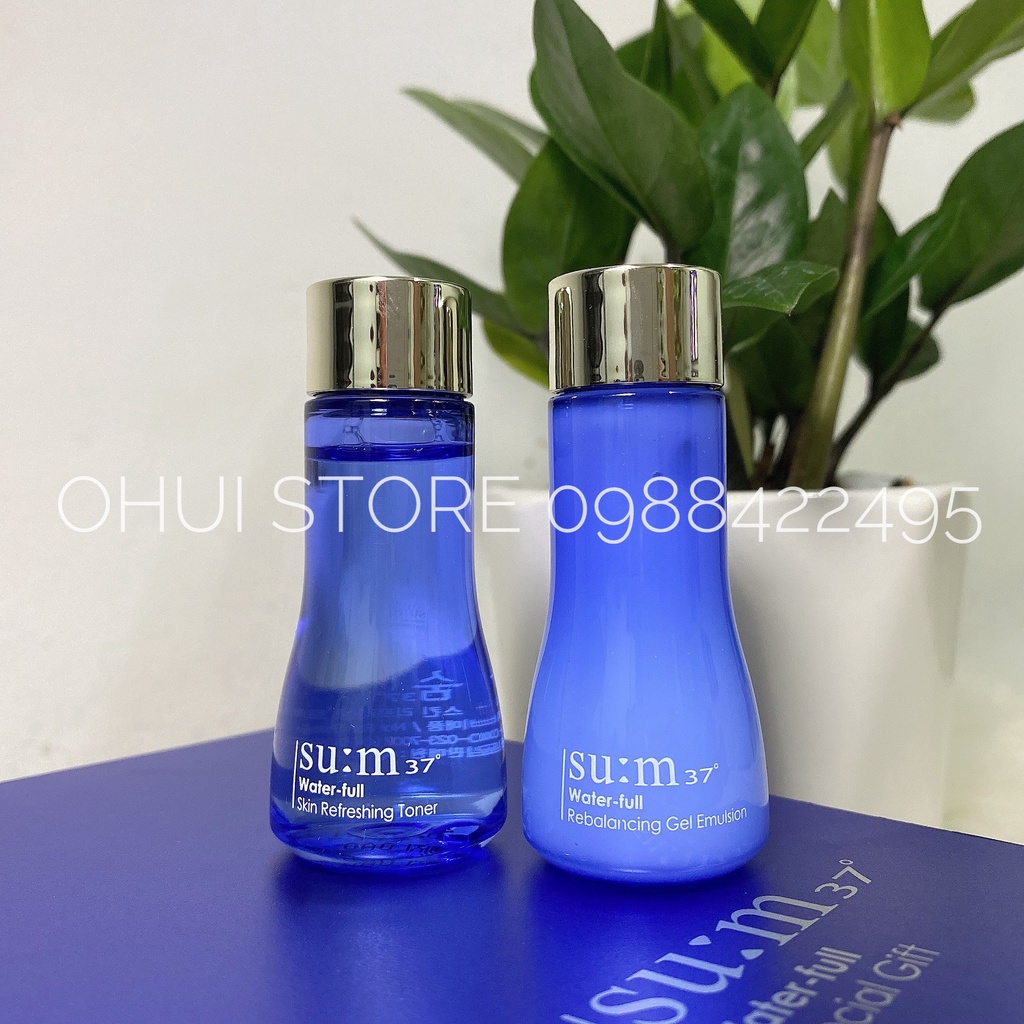 Combo nước hoa hồng và sữa dưỡng Su:m37 Water-Full 20ml x 2 - Chính hãng LG Hàn Quốc