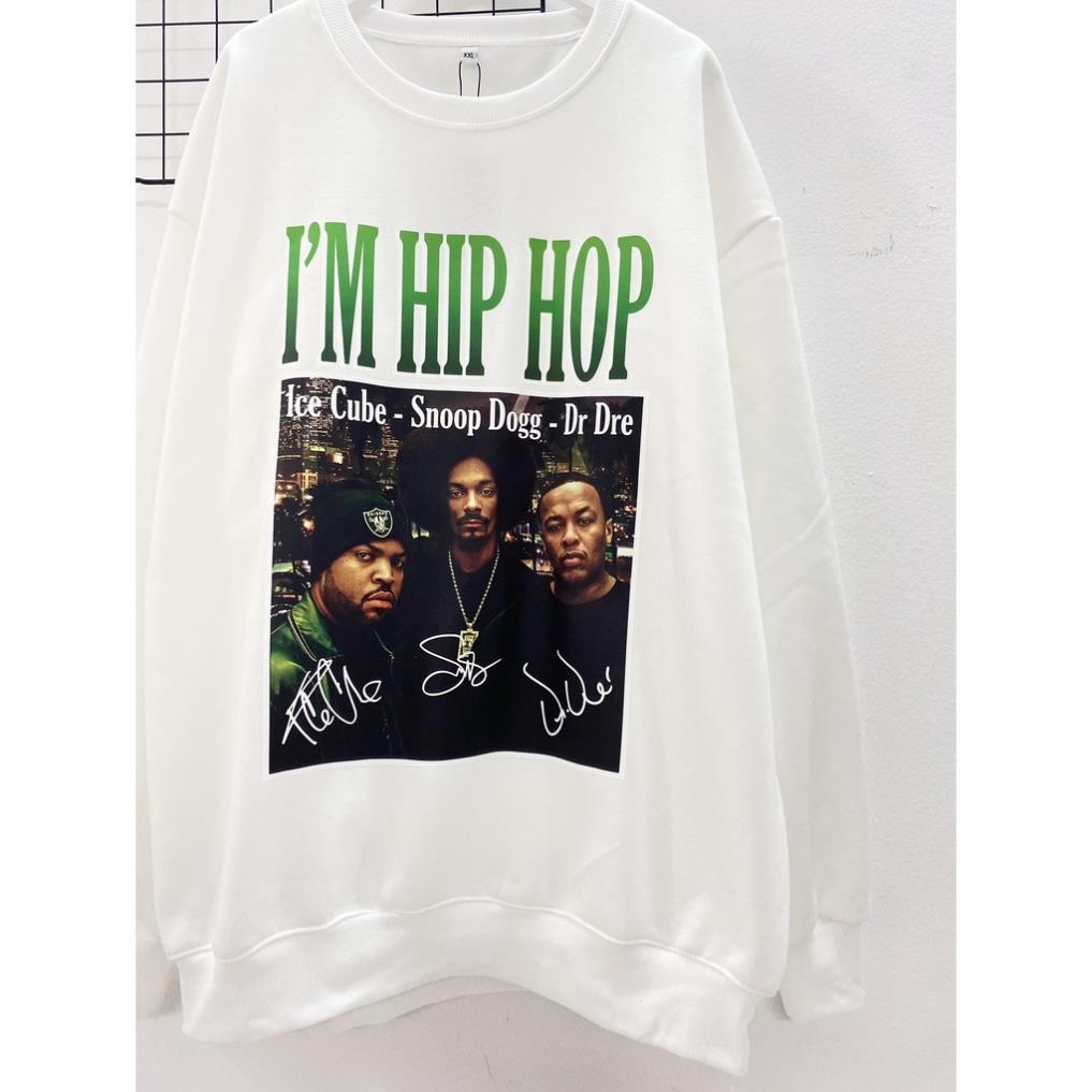 Áo nỉ Sweater I'm Hip Hop, Áo Dài Tay Form RỘNG CHUẨN Xu Hướng, Unisex Nam Nữ KKim Style