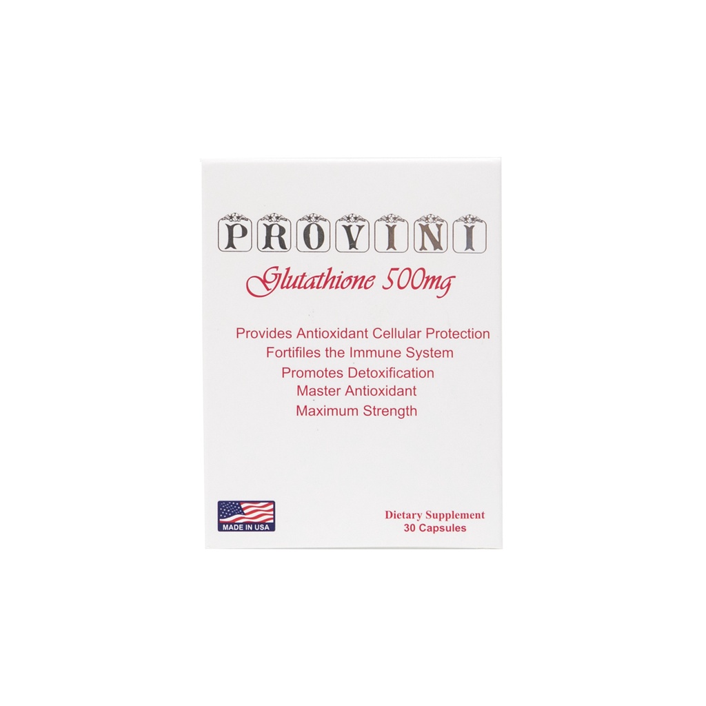 [CHÍNH HÃNG ] Viên uống trắng da PROVINI Glutathione USA 500mg giảm mờ nám sạm da, chậm lão hoá da -Hộp 30 viên