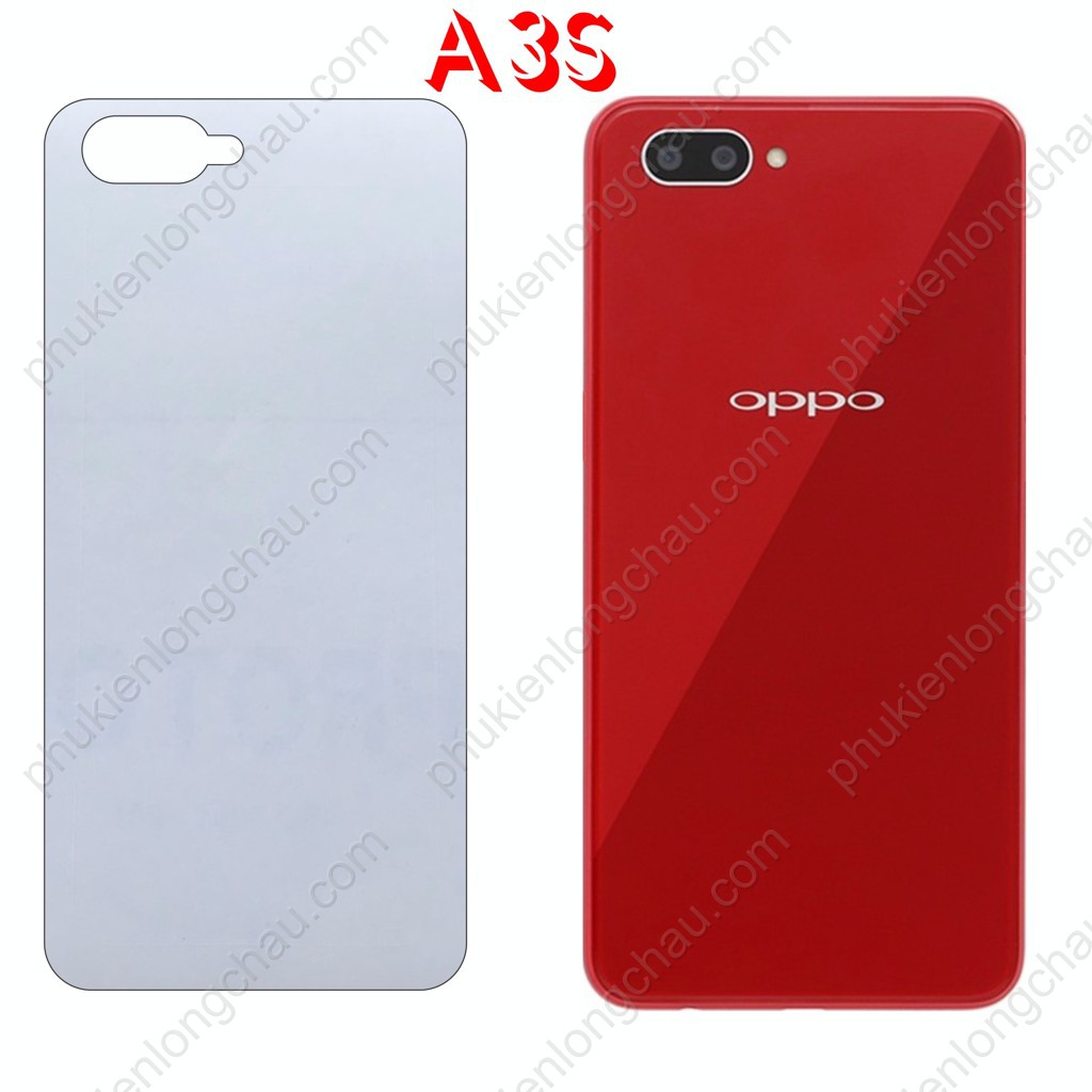 Miếng Dán Lưng Oppo A3s - A12e - Realme C1 Decal Trong Nhám Chống Vân Tay