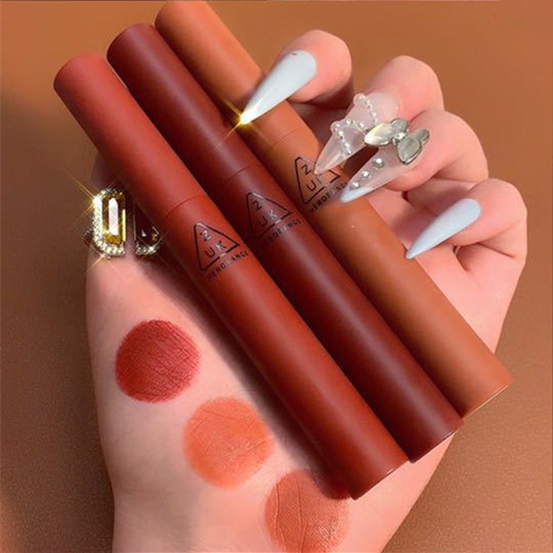 Set 3 Son Môi Lì Mịn Như Nhung Tự Nhiên Lâu Trôi Dưỡng Ẩm Kháng Nước Chống Mồ Hôi Và Không Phai Màu