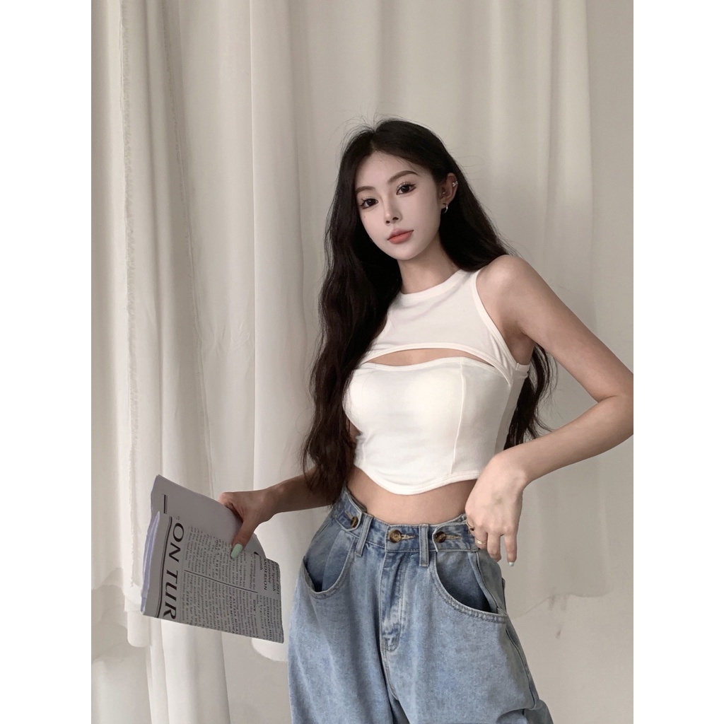 Áo Bra Nữ Dáng Croptop Kiểu Khoét Ngực Siêu Gợi Cảm MS.E2