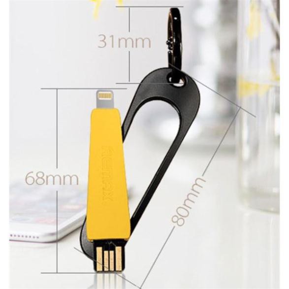 Cáp Apple 8-pin RC-024i hình móc khóa REMAX Vàng