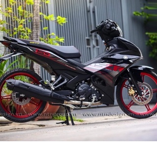Tem chế exciter y15zr 150 đen phối đỏ - tem rời