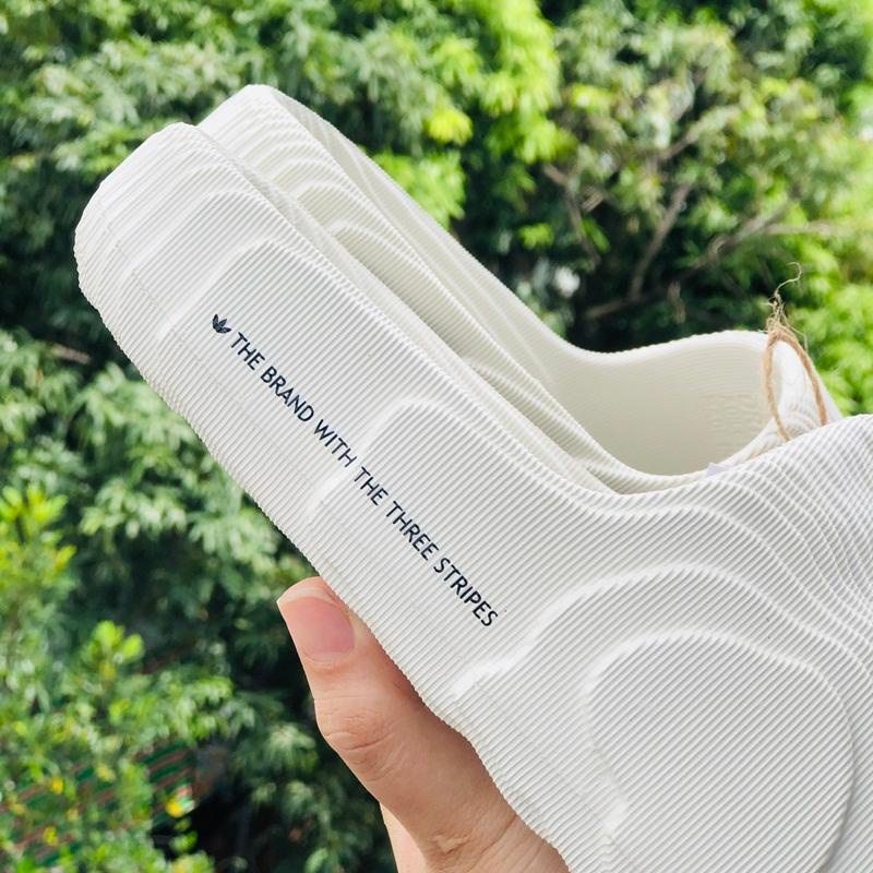 Dép ADILETTE 22  Freeship + Box hãng + form chuẩn♥️ Dép đúc DAS nguyên khối quai ngang nam nữ chất xịn màu kem
