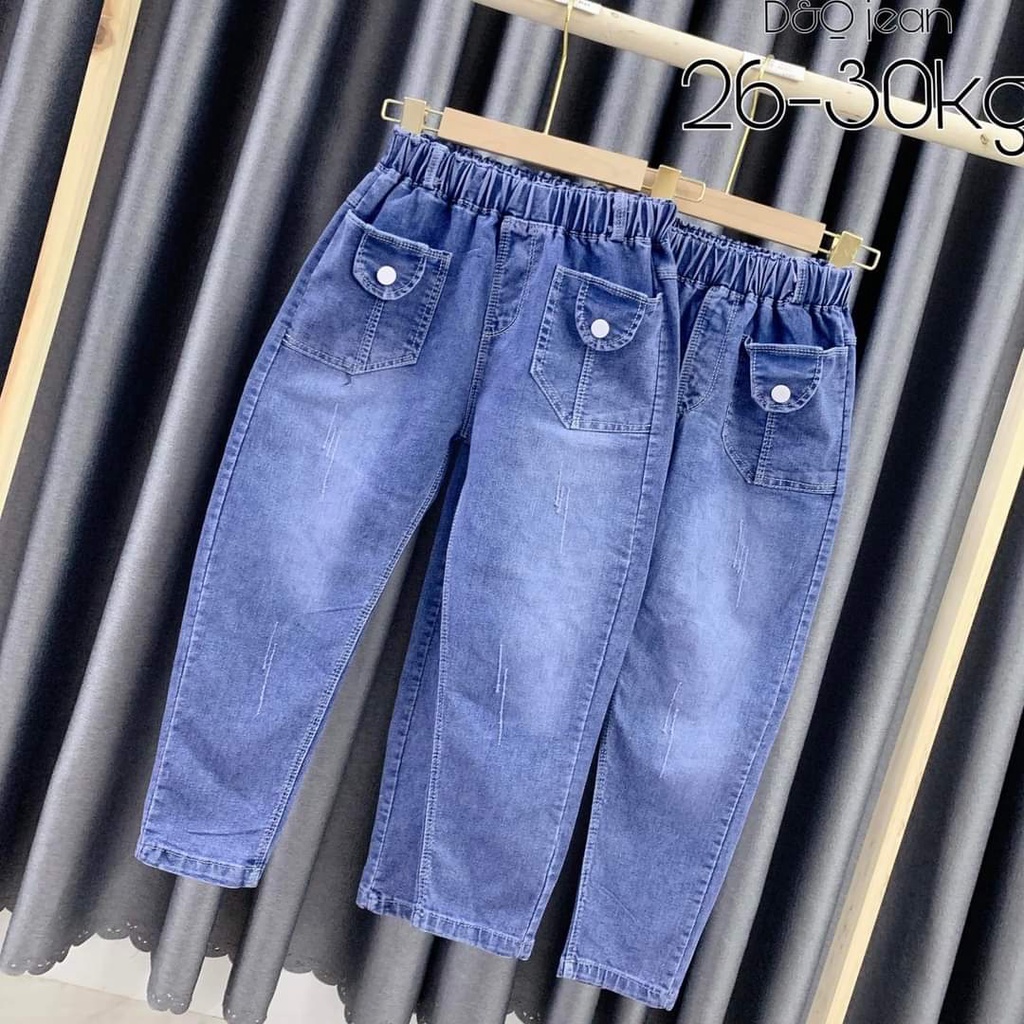 Quần bò/ quần jeans dài hot trend sang chảnh cho bé gái 15-50kg