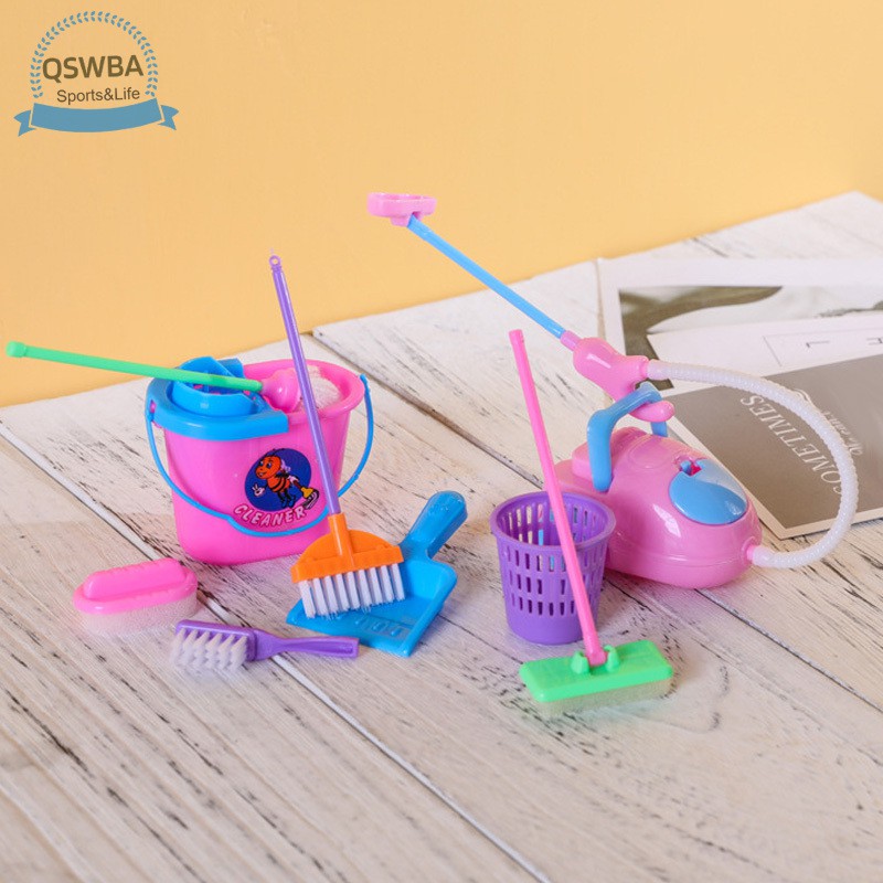 Set đồ chơi 9 món chổi quét nhà mini cho bé