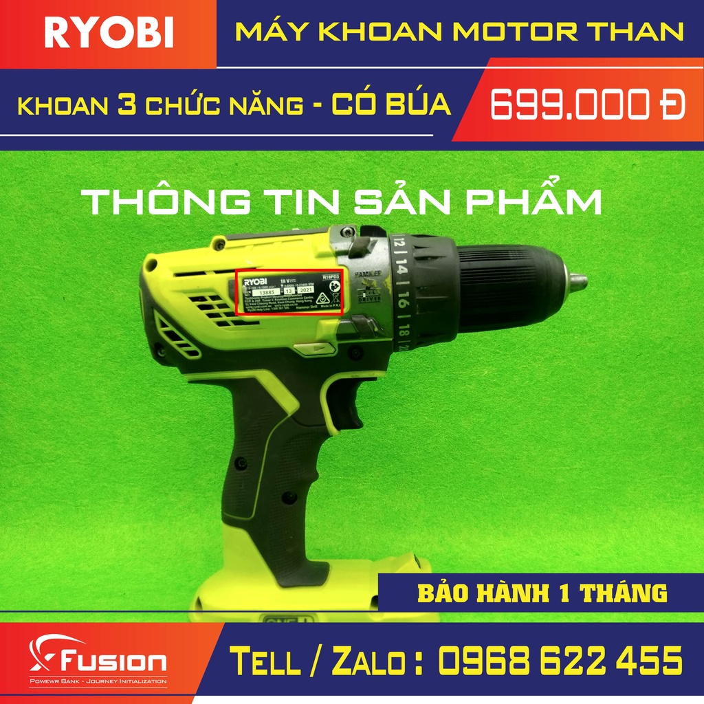 Máy khoan búa ryobi