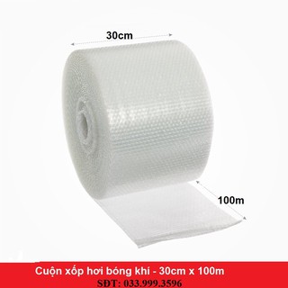 (GIÁ XƯỞNG) 30cm x 100m - Cuộn Bóng Khí - Màng xốp hơi - Xốp nổ - Gói hàng - Bọc hàng