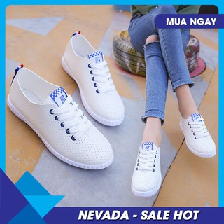 [ NEW FASHION] Giày Màu trắng Giày Sneaker Nữ NEDA1637 Thiết Kế Lạ Mắt, Thời Trang