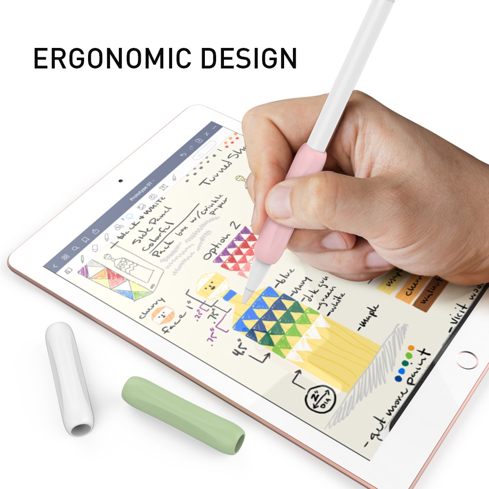 Vỏ tay cầm Ripple / Stripes Silicone Grip chống trượt cho Apple Pencil 1/2.