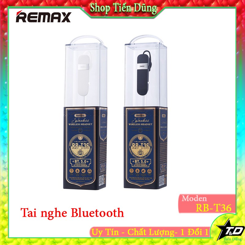 Tai nghe Bluetooth remax RB T36 hàng chính hãng có mic dòng 1 tai