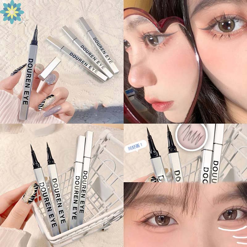 Douren Bút Kẻ Mắt Ống Vuông Nhỏ Không Thấm Nước Và Mồ Hôi Lâu Trôi Không Gây Chóng Mặt Siêu Mỏng Thích Hợp Cho Các Bữa Tiệc Lười