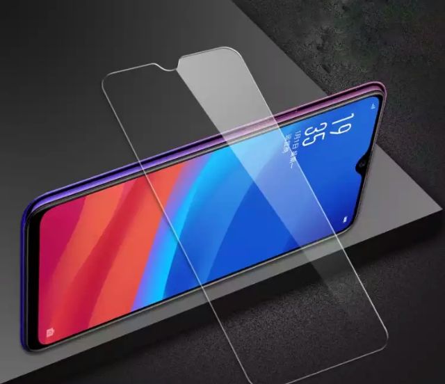 Cường lực Oppo F9 trong suốt loại tốt dùng được mọi loại ốp lưng ( tặng keo mép giấy lấy bụi )