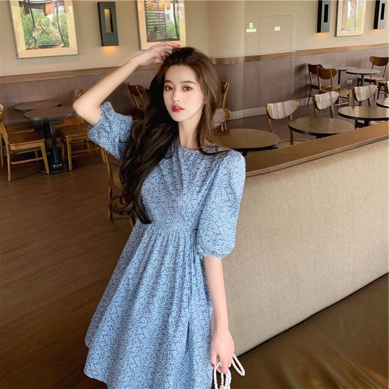 Đầm dáng dài in họa tiết hoa phong cách Pháp thời trang mùa hè 2021 cho nữ  | BigBuy360 - bigbuy360.vn
