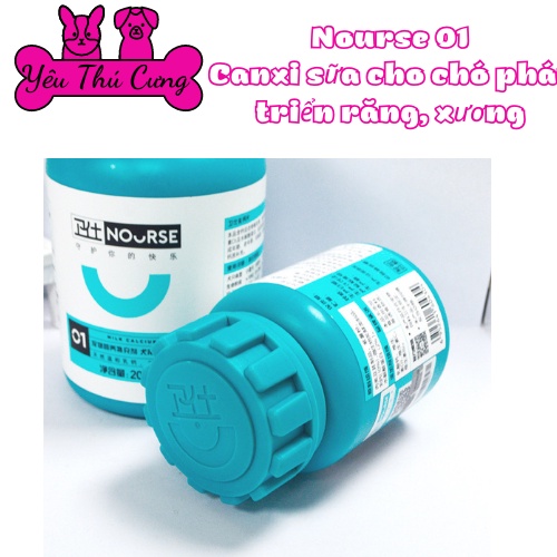 VIÊN MỀM BỔ SUNG CANXI CHÓ MÈO - NOURSE 01 200gr - YÊU THÚ CƯNG