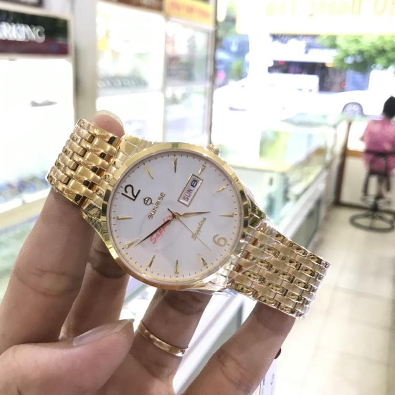 Đồng hồ nam SUNRISE 778SWA Full hộp, Kính Sapphire chống xước chống nước tuyệt đối