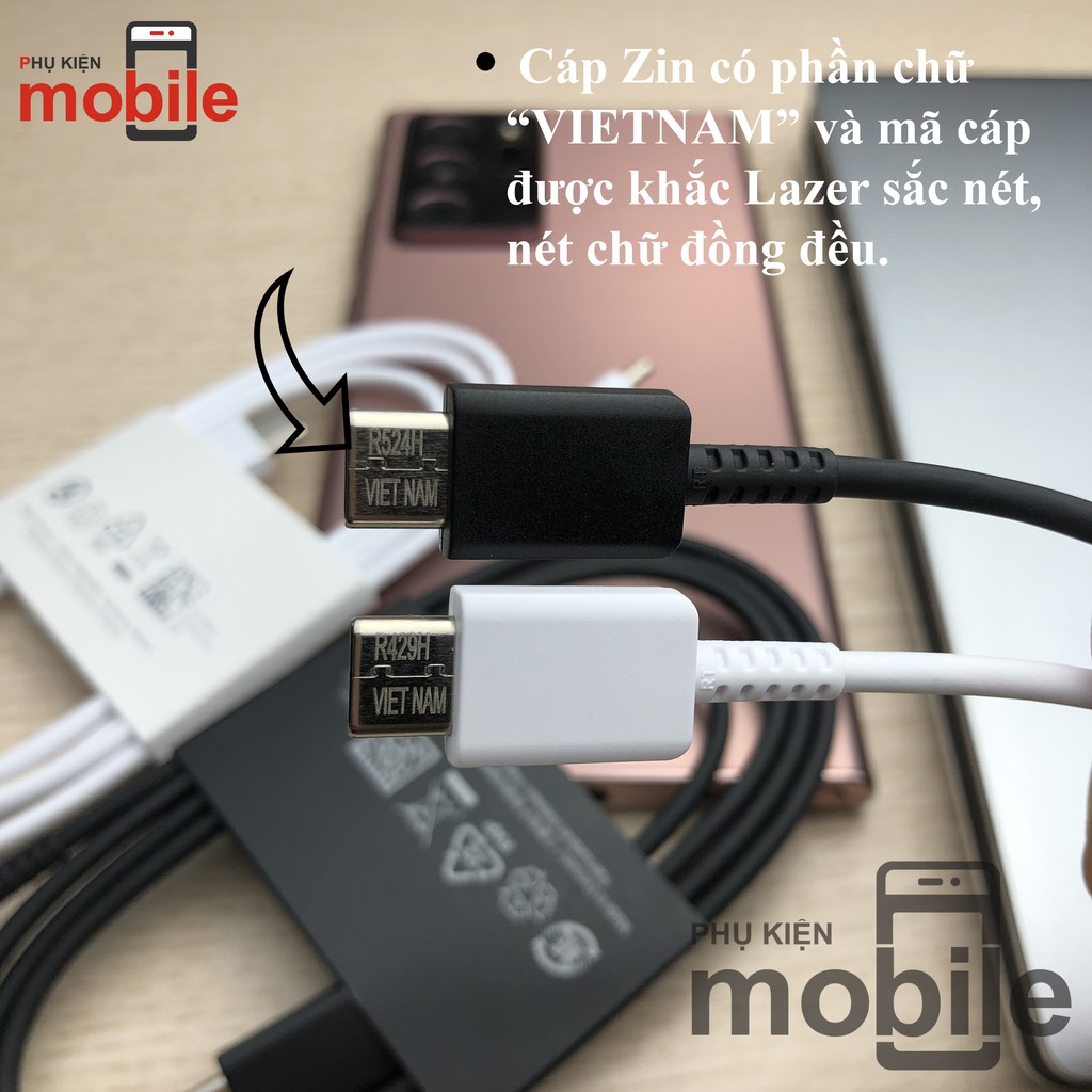 Cáp sạc siêu nhanh type C Samsung s21,s21+,s21ultra - Type C to Type C
