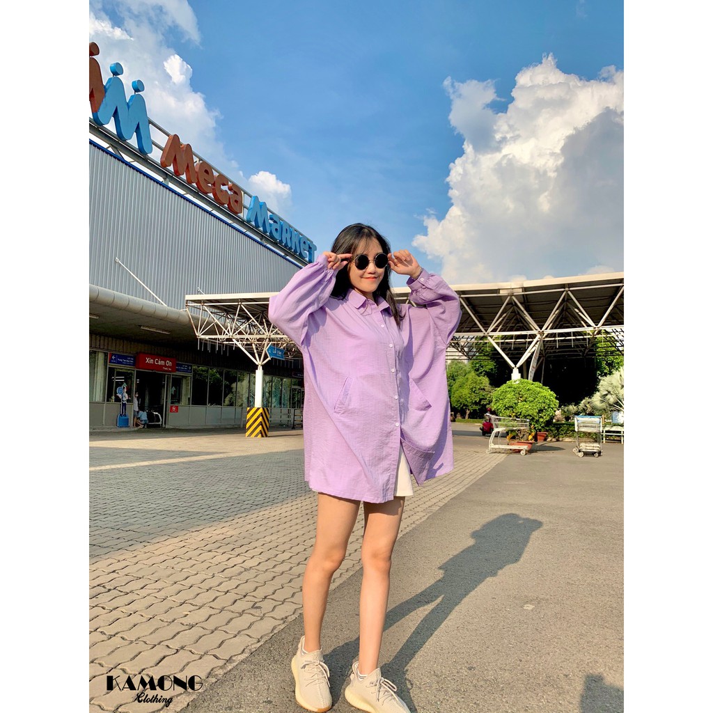 Áo sơ mi unisex túi mổ khoác nhẹ KAMONG A059 | BigBuy360 - bigbuy360.vn