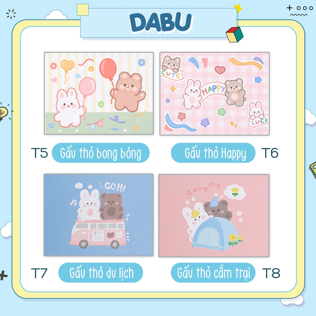 Combo 10 thiệp chúc mừng sinh nhật quà tặng happy birthday DABU thiệp họa tiết hoạt hình dễ thương cute