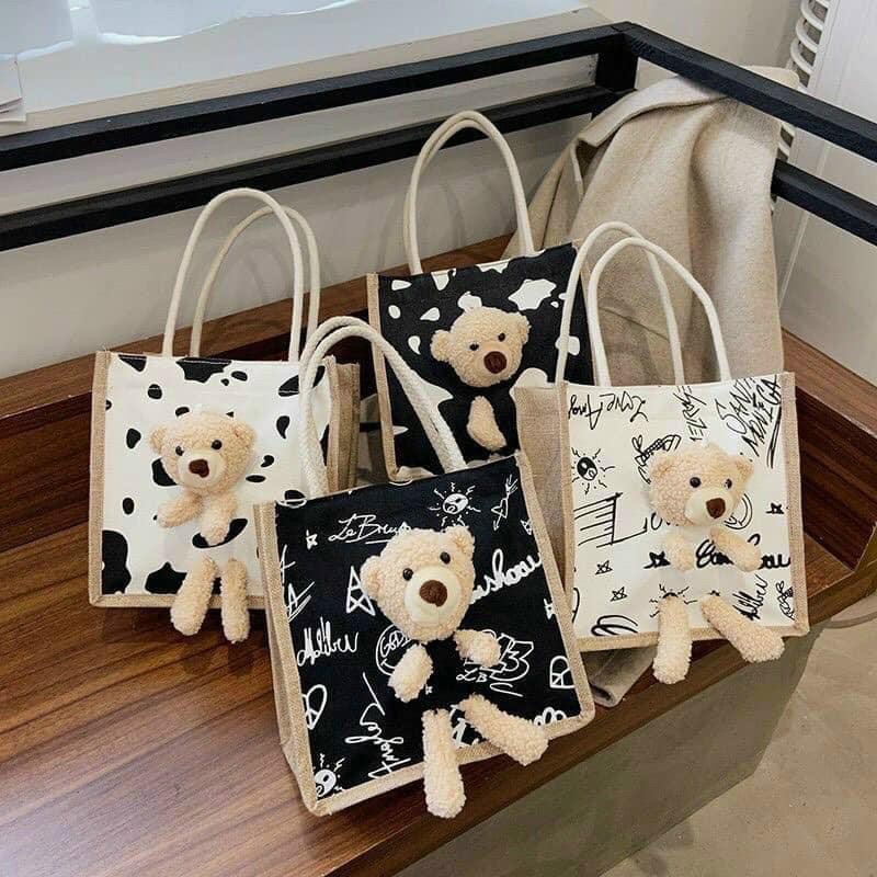 TÚI CÓI KÈM GẤU TEDDY MINI SIÊU XINH SIÊU CƯNG