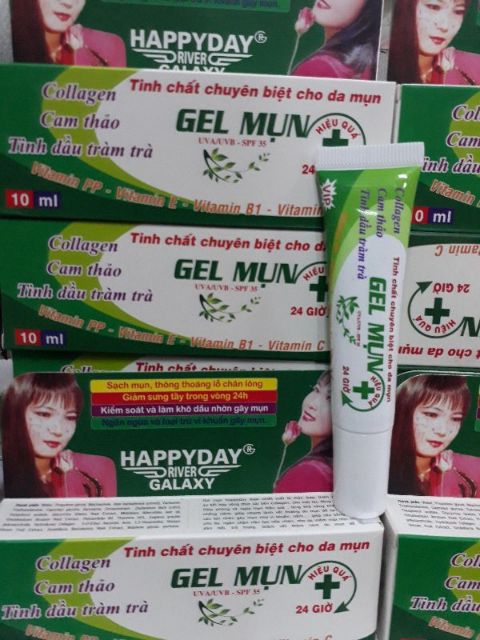 Sỉ lố 12 tuyp gel mụn xóa thâm _ liền sẹo happyday mẫu mới giá cài 52k