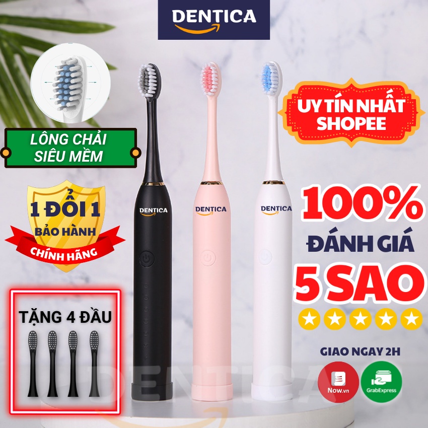 Bàn Chải Điện Sonic X3 Pro DENTICA Bàn Chải Đánh Răng Điện Tử Bản Pro Nâng Cấp Đặc Biệt Tặng Kèm 4 Đầu