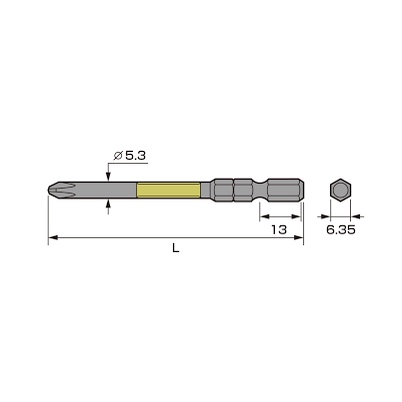 1 Mũi vít đuôi lục giác Ph2 dài 65 - 100 mm ANEX ABRD5 - Chính hãng