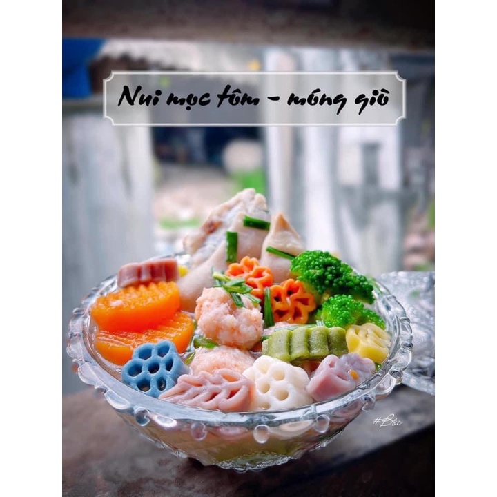 Nui Rau Củ Hữu Cơ Ngũ Sắc Nui Rau Củ Ngũ Sắc Ăn Dặm Cho Bé 7,8 tháng tuổi 500G